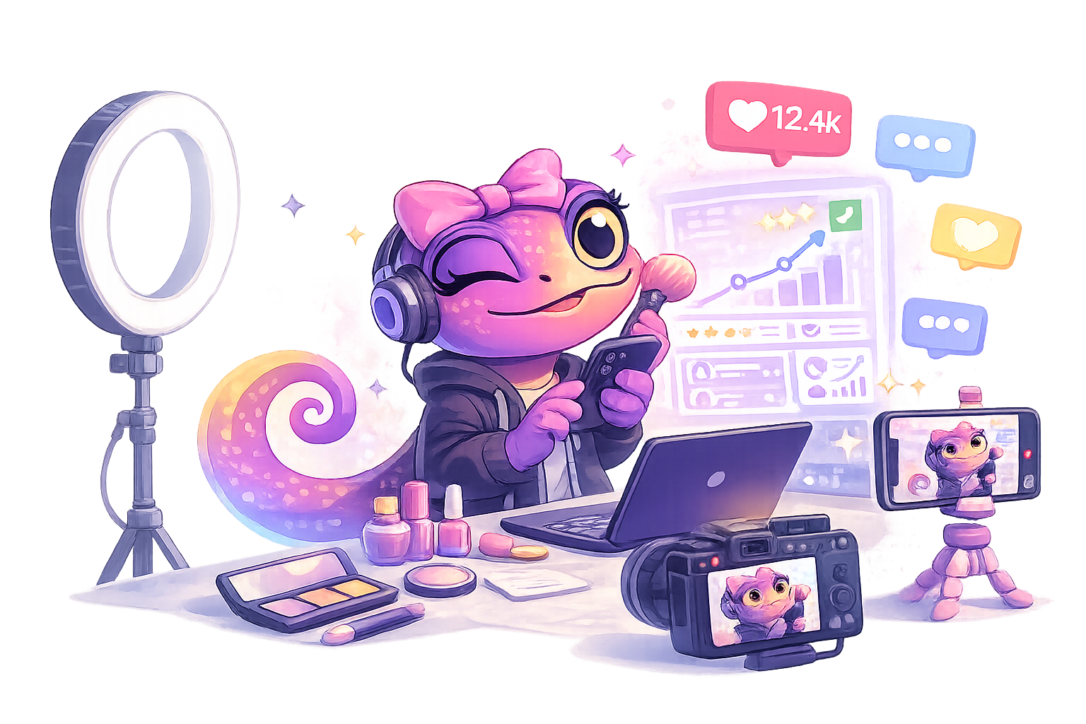 An AI influencer created with inflai